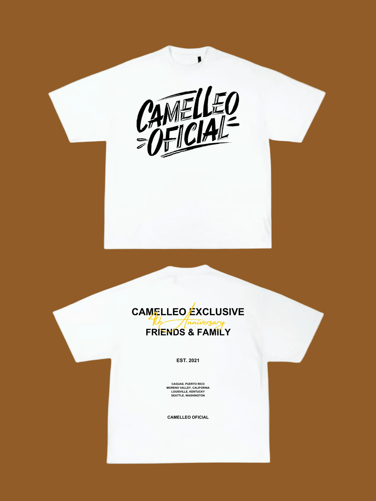 CAMELLEO 4TH ANNIVERSARY TEE (WHITE)