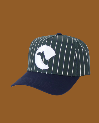 SILENT LEGACY CAP - GREEN & WHITE PINSTRIPES